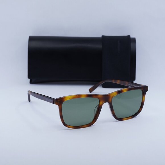Final Price! Saint Laurent SL501 003 Havana/Green Sunglasses - Picture 1 of 12